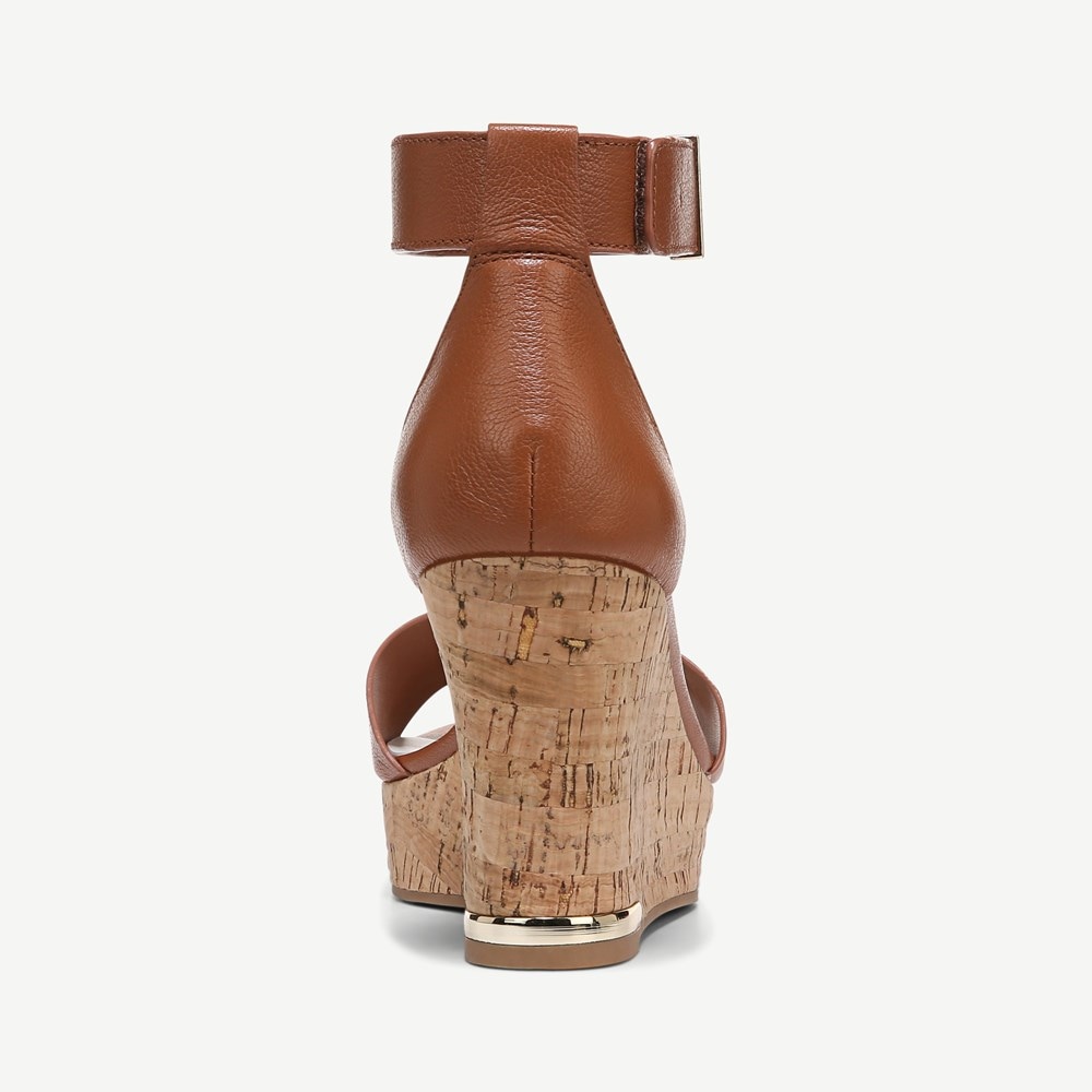 Franco Clemens Cork Wedge Sandal - Back
