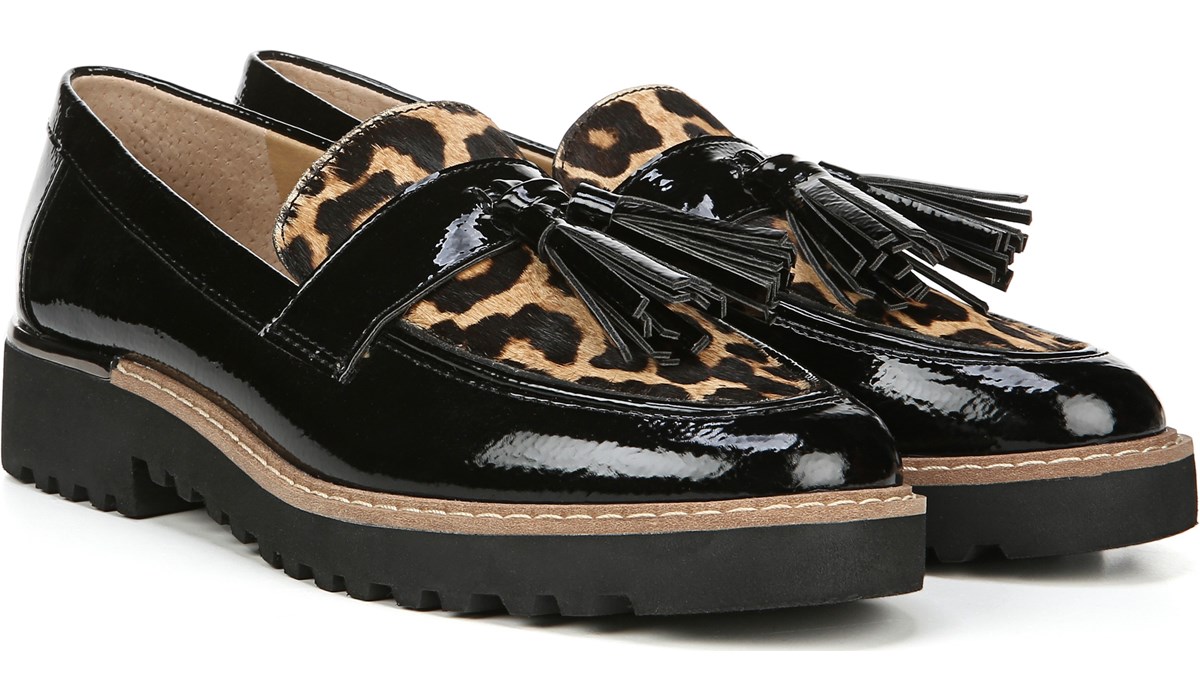 franco sarto leopard print loafers