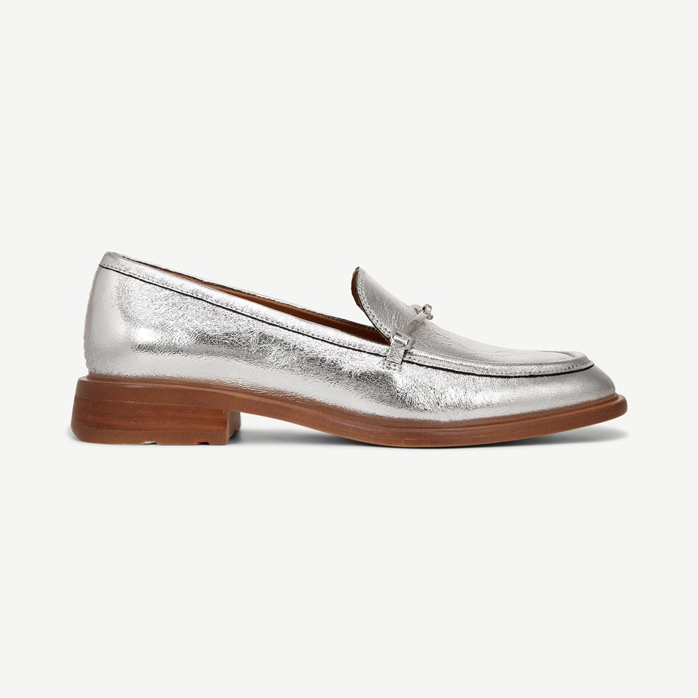 Franco sarto silver loafers discount