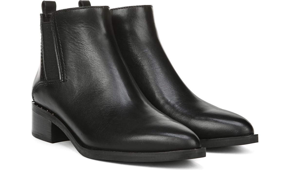 franco sarto side zip leather booties