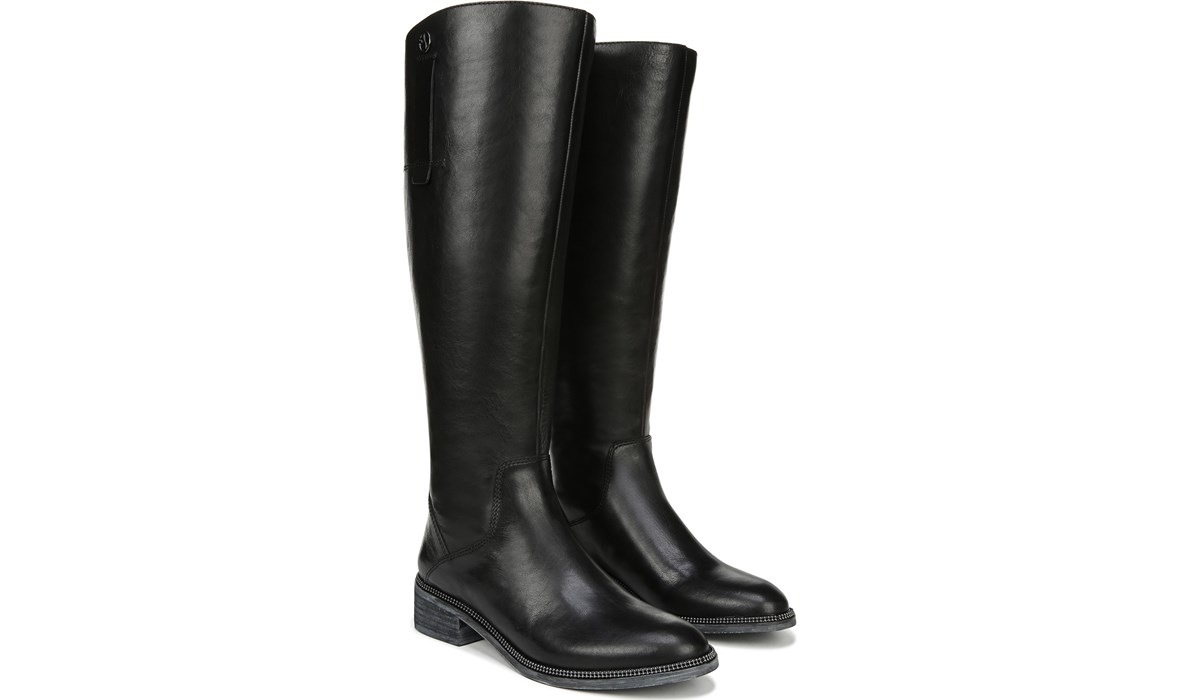 wide calf tall leather boots