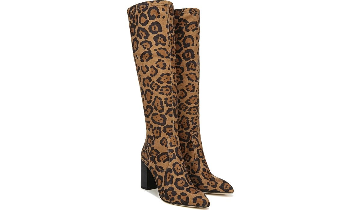 franco sarto leopard boots