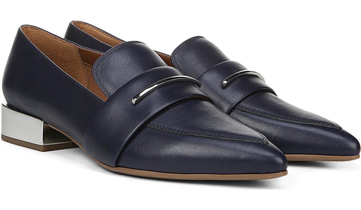 franco sarto navy blue loafers