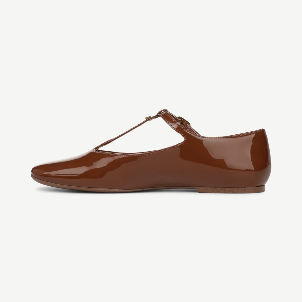 (取寄) フランコ サルト レディース オディリア メアリー ジーン シューズ Franco Sarto women Odilia Mary Jane Shoes Cognac Leather Franco Marylee Mary Jane Flat | Womens Flats | Franco Sarto