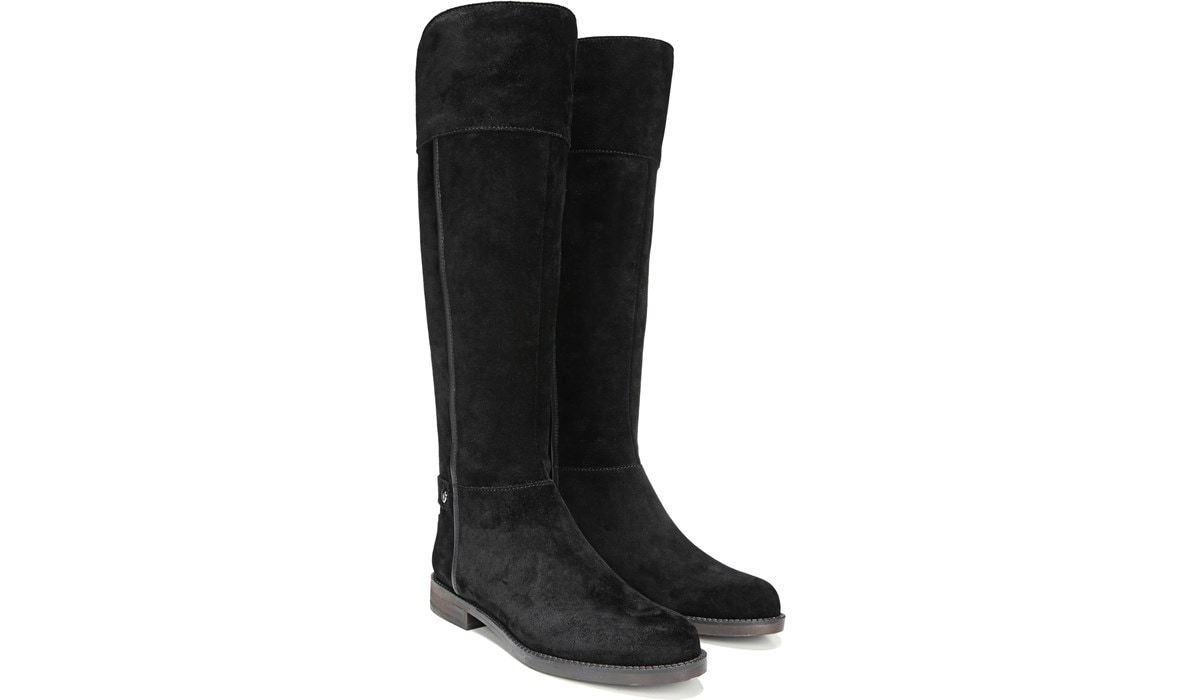 franco sarto black suede booties