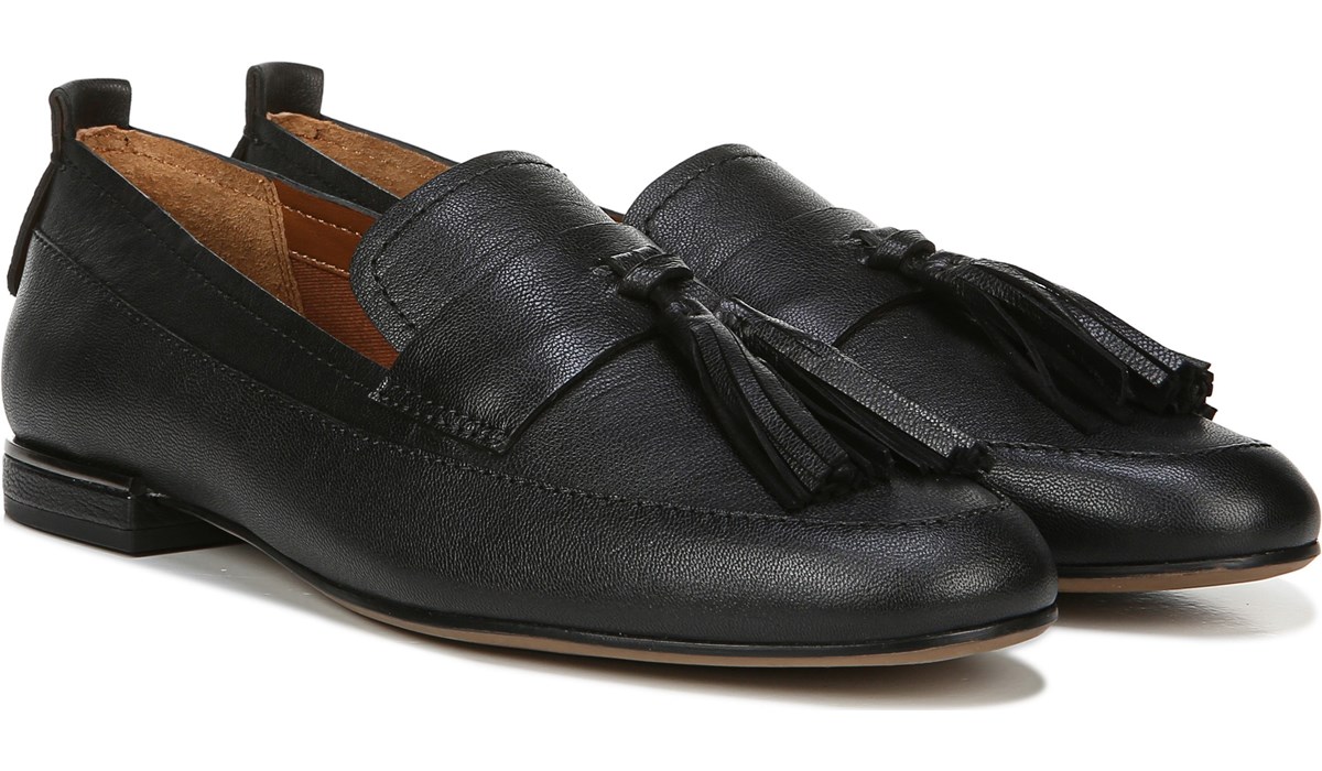 franco sarto silver loafers