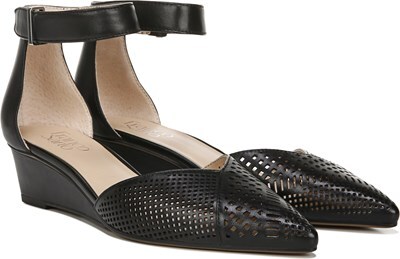 franco sarto black wedge pump