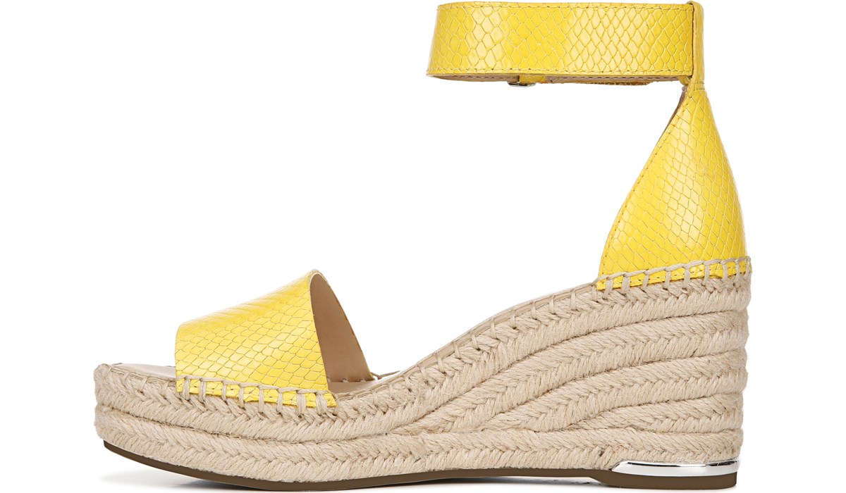 franco sarto yellow wedge