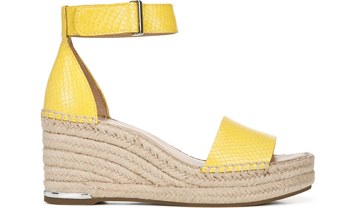 franco sarto yellow wedge