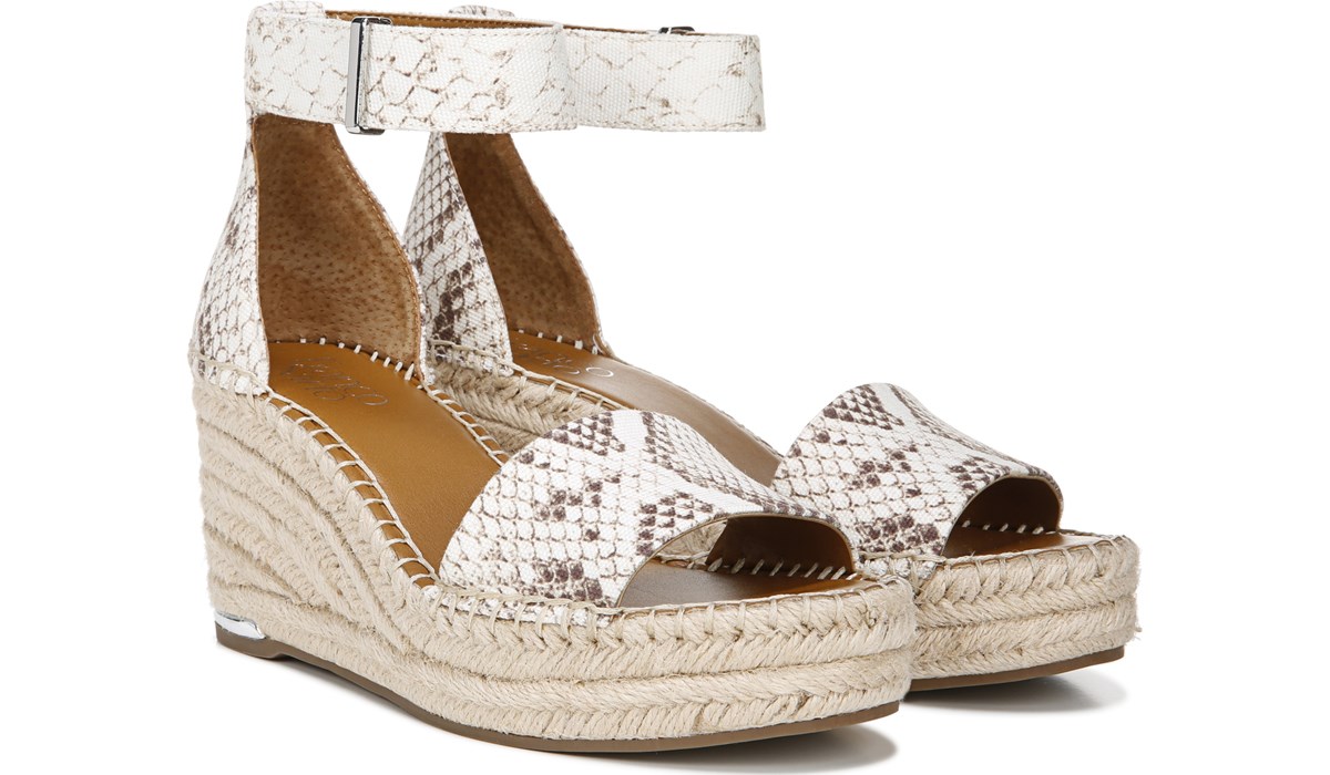 franco sarto clemens espadrille wedge sandal leopard