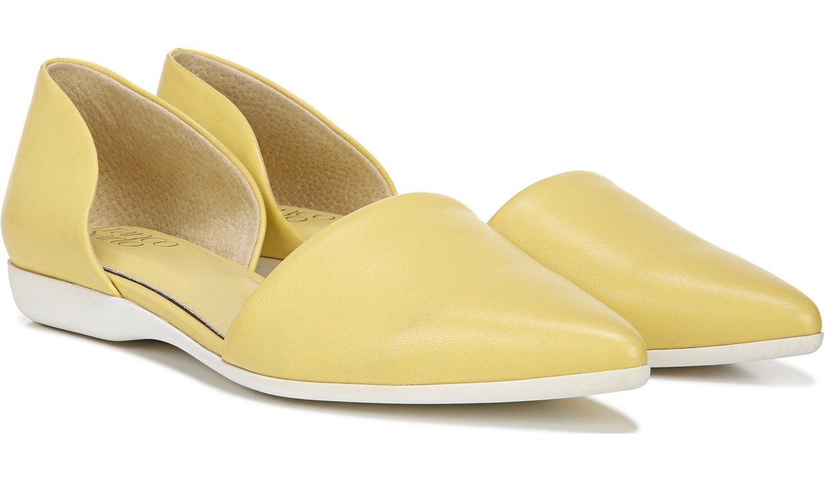 franco sarto pointy toe leather flats