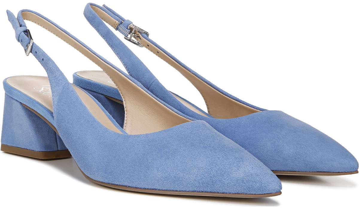 franco sarto blue suede shoes