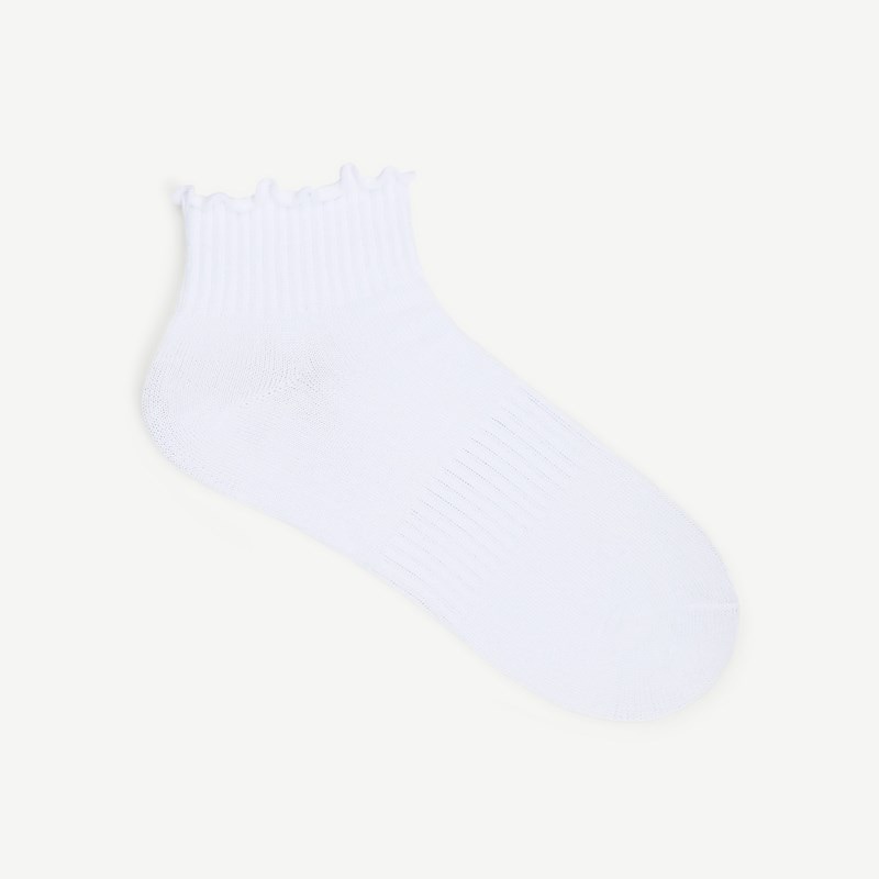 Franco Sarto 4-Pack Lettuce Welt Powder Soft Quarter Socks Accessories (White)