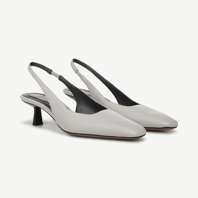 Sarto By Franco Sarto Sarto Raven Slingback Shoes (Soft Grey Leather) 9.0 M