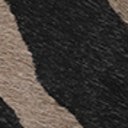 Grey Zebra Print Calf Hair