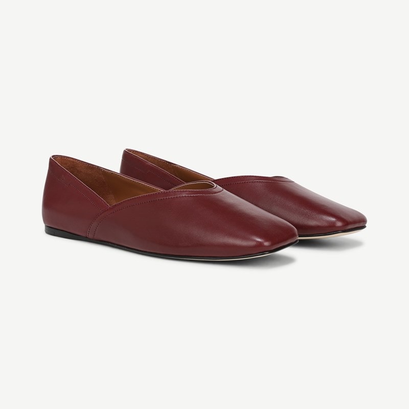 Sarto By Franco Sarto Sarto Flexa Adalina Flat Shoes (Bordo Red Leather) 11.0 M Square Toe