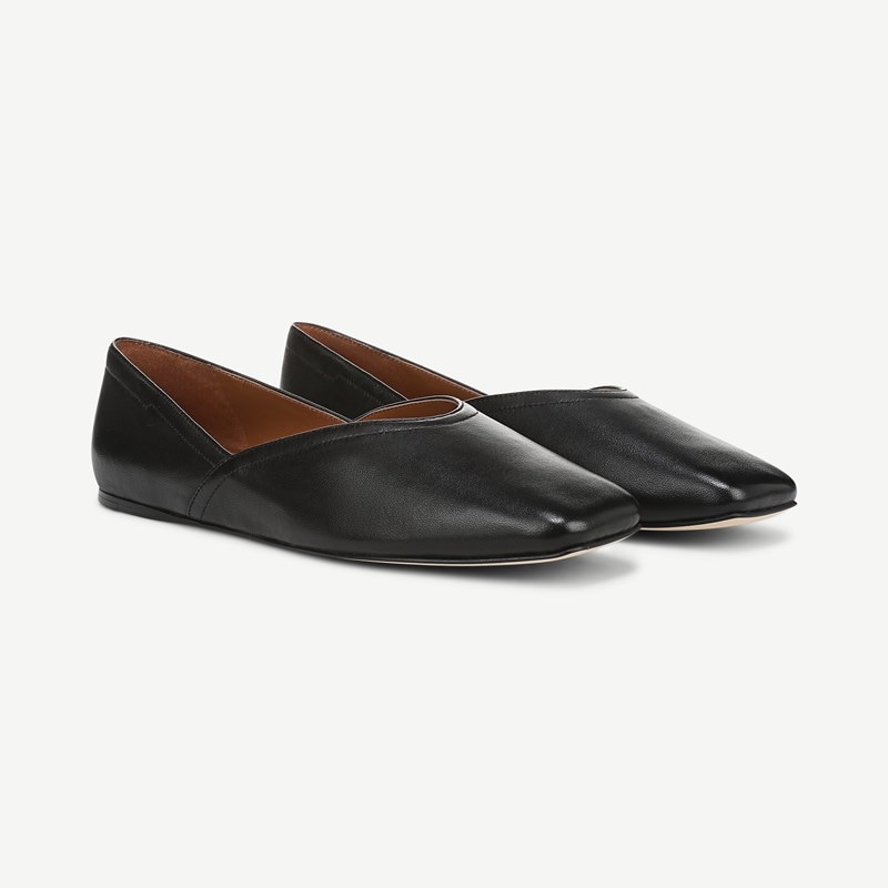 Sarto By Franco Sarto Sarto Flexa Adalina Flat Shoes (Black Leather) 5.0 M Square Toe