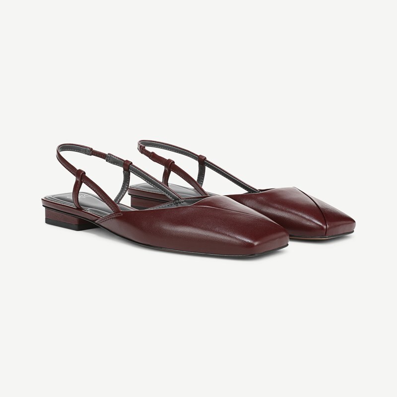 Sarto By Franco Sarto Sarto Telica Slingback Shoes (Oxblood Red Leather) 9.0 M Square Toe