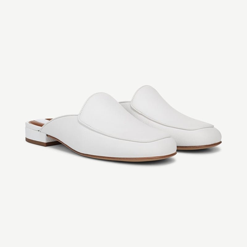 Franco Sarto Franco Holland Mule (Bright White Pebble Leather) 6.0 M Pointed Toe