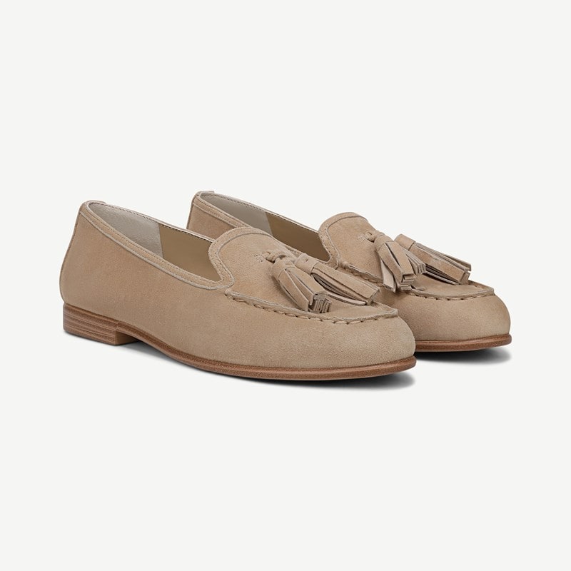 Sarto By Franco Sarto Sarto Minerva Tassel Loafer (Desert Beige Suede) 10.0 M Round Toe
