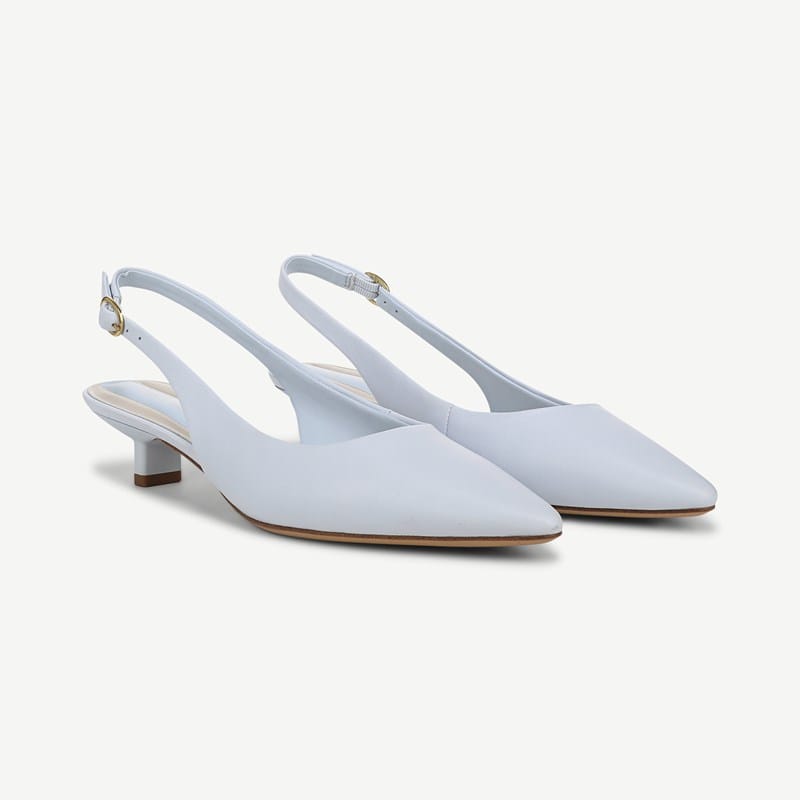 Franco Sarto Franco Pura Slingback Shoes (Soft Blue Leather) 6.5 M Pointed Toe