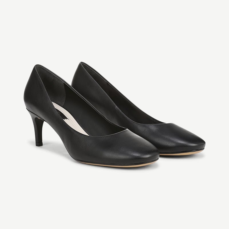 Franco Sarto Franco Kamari Pump (Black Leather) 8.0 M Pointed Toe
