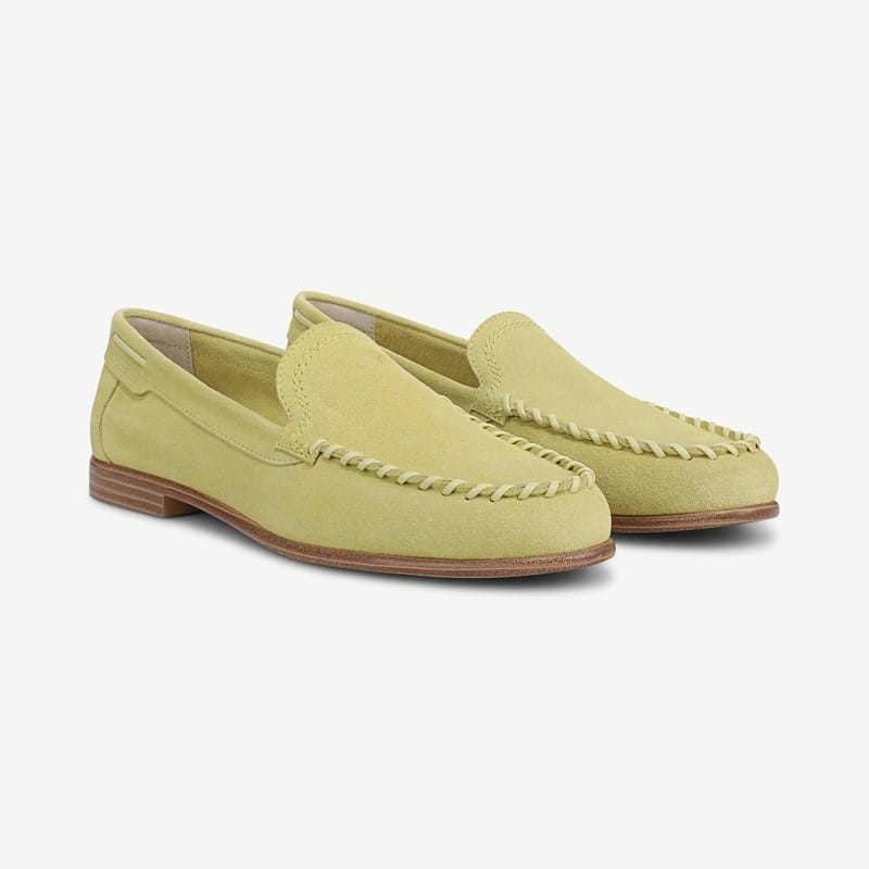Franco Sarto Franco Maude Loafer (Pear Green Suede) 8.0 M Slip On Fit, Round Toe, Slip