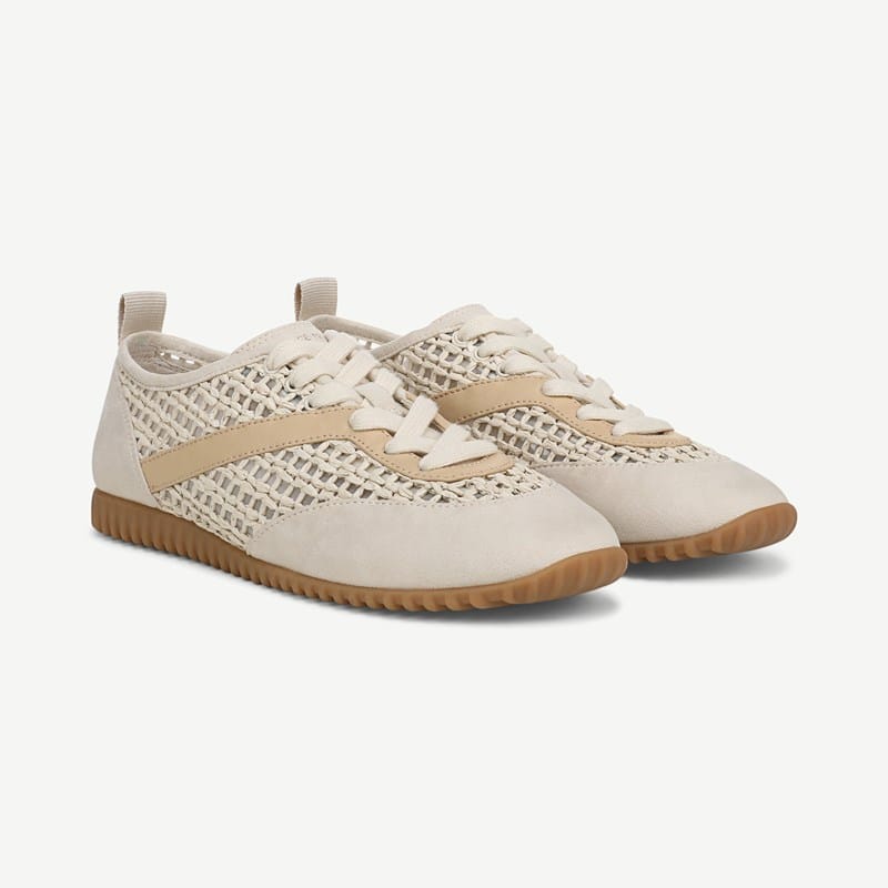 Franco Sarto Franco Hollis Sneaker (Off White Fabric/microfiber) 10.0 M Pointed Toe