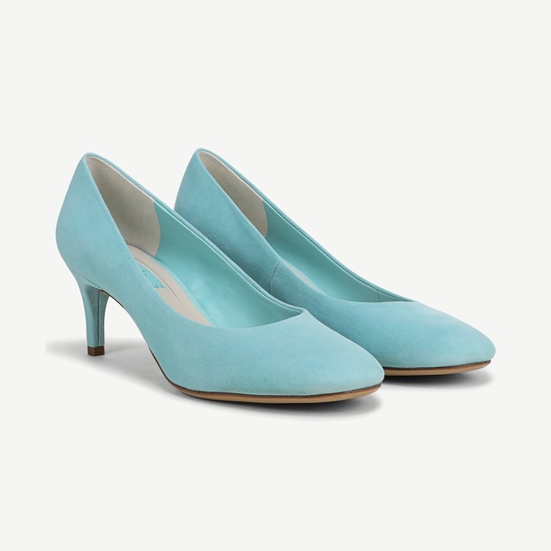 Franco Sarto Franco Kamari Pump (Aquamarine Suede) 5.5 M Pointed Toe