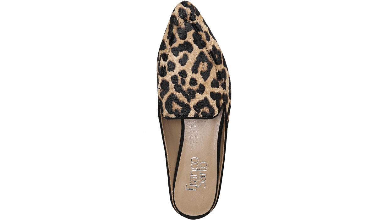 franco sarto leopard mules
