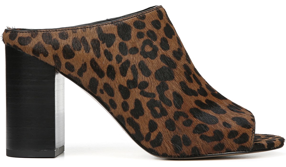 franco sarto animal print mules