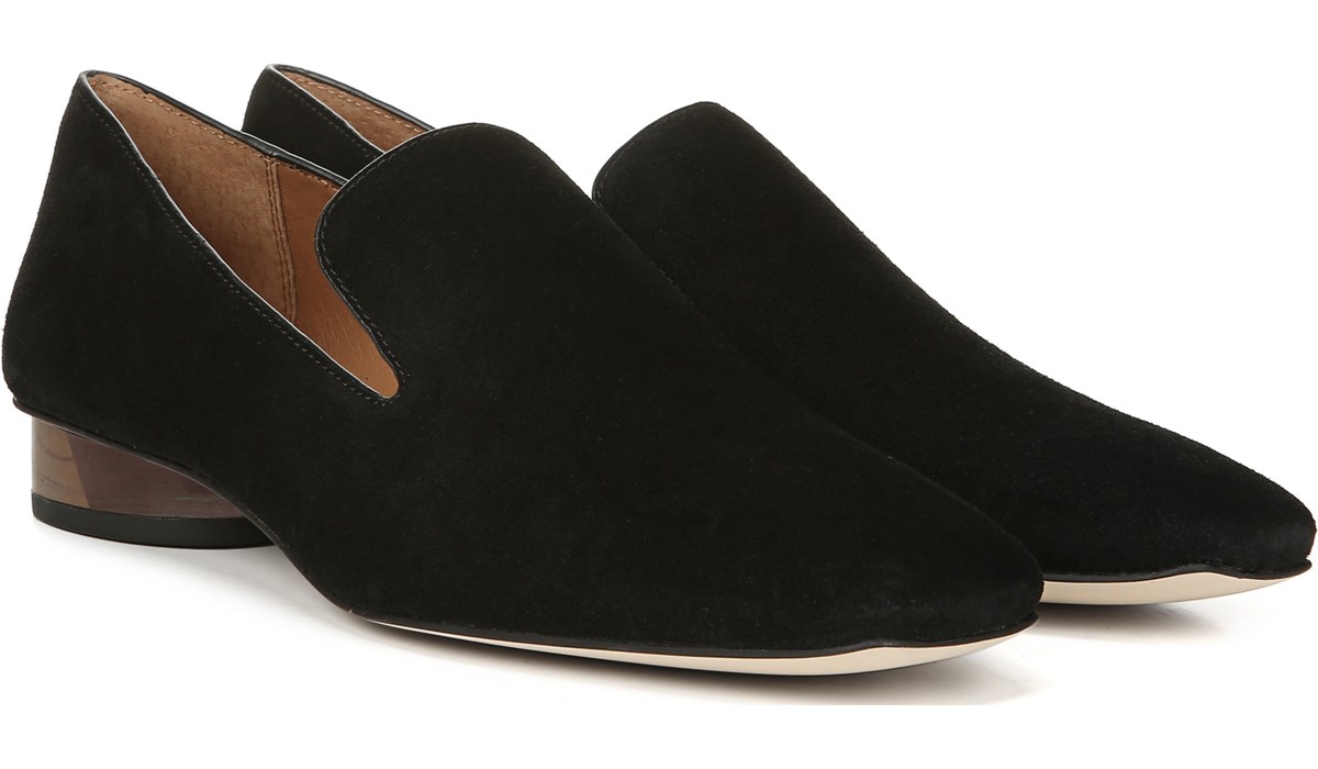 franco sarto black suede loafers