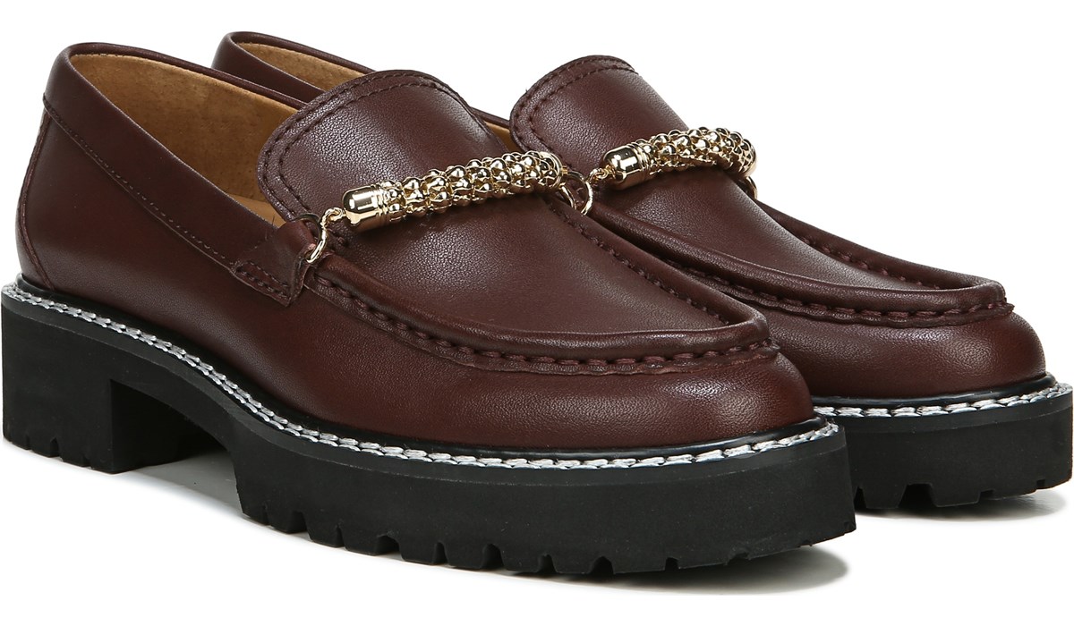 franco sarto burgundy loafers